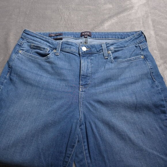 NYDJ Womens Sheri Slim Fit Jeans 14 Medium Wash High Rise Stretch Slimming - Picture 6 of 9